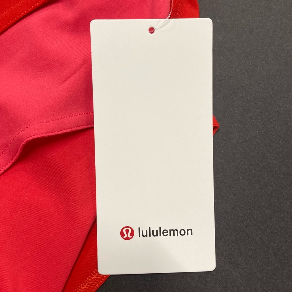 lululemon Tennis Skirt Size 2 Red Pink Asymmetrical Layered High Rise Skirt NWT - Picture 2 of 13